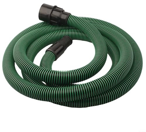 Staubabsaugschlauch für Staubsauger, D27 antistatischer Gewindeschlauch, grüner Kunststoff-Saugrohr, 35 mm Durchmesser (3,5 m)