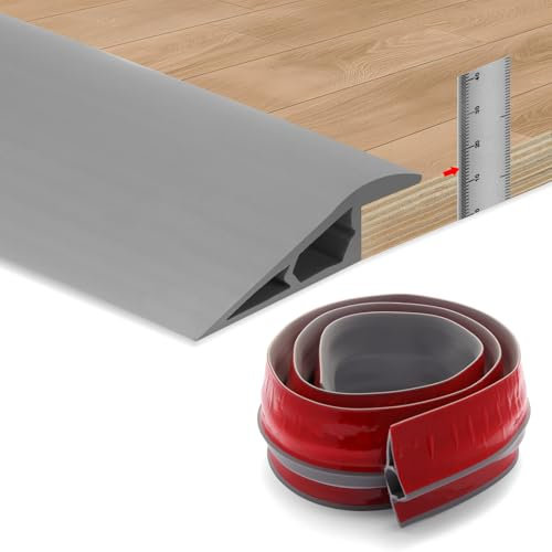 1.2M Self-Adhesive Floor Transition Strips Carpet Trim Strong Adhesive, Ideal for Carpet, Laminate, and Tile Thresholds, Doorways, and Edging (15mm,Grey)