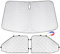 FINEVERNEK Parasol Parabrisas Coche para VW T5 T6,3 Piezas Protector Parasol Delantero Coche,Parasoles Termicos para Furgonetas,Cubierta Parabrisas de Coche Interna de Lujo,Protección UV,Plegable