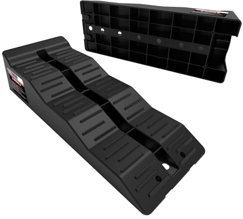 TOWKING Cales cavalières pour camping-car - 2 PIÈCES/1 SET, La capacité de charge maximale est de jusqu'à 10 tonnes - Cales cavalières pour caravane, camping-car et remorque (Cales cavalières noires)'