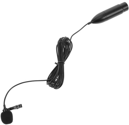 Zerodeko Lavaliermikrofon Kondensator 48 v XLR 3-polig Mit Kabel Clip on Ansteckmikrofon Für Live Übertragung Und Aufnahme