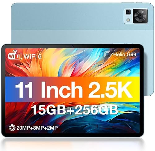 T30PRO Tablet 11 Pulgadas, Helio G99 Octa-Core 15(8+7) GB+256GB (2TB TF) Gaming Tablet, 8580mAh/33W, 2560x1600 FHD+, 20MP Dual SIM 4G LTE +5G WiFi Widevine L1 con Funda
