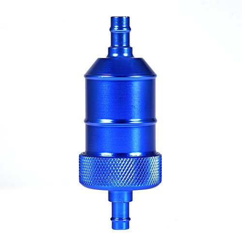 Qiilu Moto Un filtro dell'olio Pit Dirt Bike Benzina Gasonline Fuel In-Line Cleaner Filtro