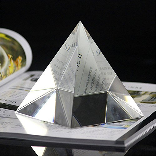 Lucky House Kristallglas Pyramide Statue Dekoration Weihnachtsdekoration Büro Dekoration Handwerk Geschenke (6cm)