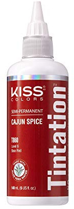 Kiss Tintation Semi Permanent Hair Colour With Argan Oil, Aloe Vera - Cajun Spice T860