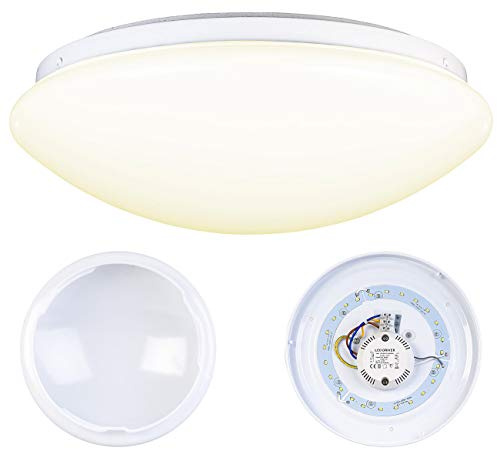 Luminea Wandlampen: LED-Wand- & Deckenleuchte mit 720 Lumen, Ø 26 cm, 12 Watt, warmweiß (LED Wandlampe, Wand und Deckenlampe, Decken)