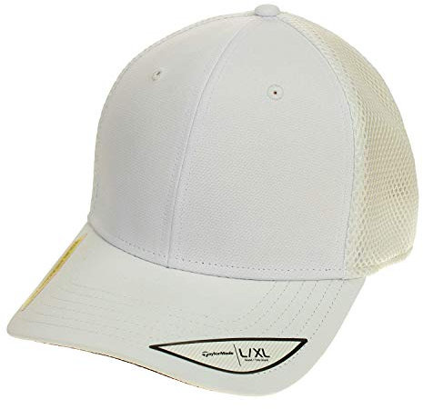 TaylorMade Men's Tour Cage Custom Hat (Large/X-Large, White)