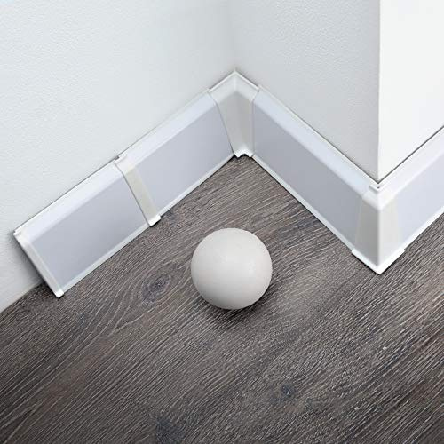[DQ-PP] 30 mètres de plinthes 70mm en PVC blanc, plinthes aspect stratifié en plastique PVC