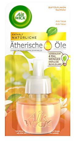 Air Wick Duftölflakon Nachfüller Anti-Tabak – Fruchtiger Raumduft mit ätherischen Ölen & gegen Tabak Gerüche – 1 x 19ml