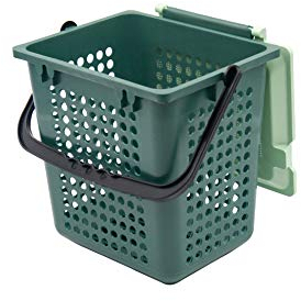 bioMat AirBox® Biomülleimer für die Küche, Tüten bis 10l, Komposteimer mit perforiertem Deckel, freistehend oder montierbar, Grün