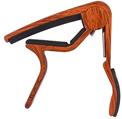 VOARGE Gitarre Capo, Kapodaster Trigger Capodaster Gitarre Rubost Zinklegierung Kapo Capo, für Akustik Gitarre, Ukulele, E-Gitarre, Bass mit Holz Farbe Gitarre Plektrum Plektron Picks Mirabow color