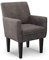 CAVADORE Diningsessel Malm / Polstersessel für Küche oder Esszimmer in Lederoptik / Mit Kontrastnaht / Passend zur Küchengarnitur Malm / 66 x 96 x 71 / Mikrofaser: grau