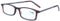 schmale flache Kunststoff - Lesebrille /-hilfe mit Etui (+ 3,00 dpt, Braun)