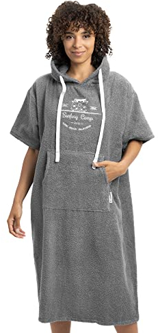 HOMELEVEL Badeponcho Unisex - Surf Poncho aus 100% Baumwolle - Handtuch für Erwachsene - Bademantel für Damen und Herren - Badetuch mit Kapuze