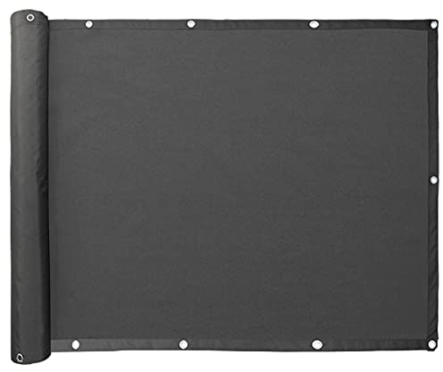 LOVE STORY Brise Vue pour Balcon 90x600cm, Imperméable Couverture de Confidentialité Écran(PES),Protection UV Opaque pour Balcon with Cable Ties,Pare-Soleil pour Jardin Extérieur,Anthracite