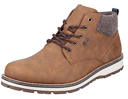 Rieker Hombre Botines 38419, de Caballero Botines con Cordones,Repelente,riekerTEX,Bota con Cordones,Zapato de transición,Marrón (Braun / 24),42 EU / 8 UK
