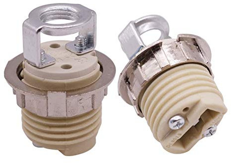 Awsspd Support de Lampe 4 pièces LED G9 Support spécial de Lampe en céramique Lampe Porte-Ampoule Porte 35 mm Hauteur Diamètre du Filetage 21 mm (Base Type : G9, Color : 4 Sets)