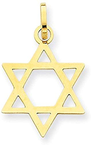PRINS JEWELS 14 Karat 585 Davidstern Anhänger Glänzend Gelbgold
