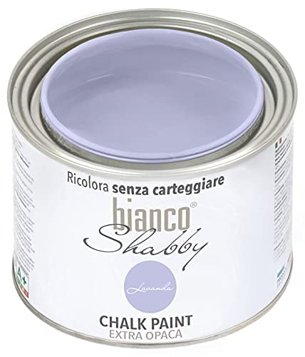 bianco Shabby® Chalk Paint Lavanda Peinture à la craie pour meubles et murs, effet vintage, shabby chic, extra mat (0,5 Litres)