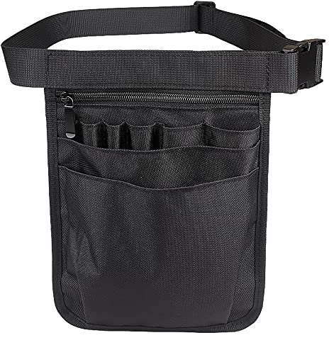 Tiardey Utility Waist Tool Organiser,Multi Compartment Medical Gear Pocket Belt Pouch for Stethoscopes,Bandage Scissors and Other Supplies