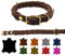 Hundehalsband Fettleder große Hunde verstellbar Messing handgeflochten Made IN Germany Lederhalsband (M 37cm-43cm Breite:25mm, Braun)