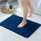 MIULEE Badematte Memoryschaum Badezimmerteppich Wasserabsorbierend Badteppich Memory Foam Duschvorleger Badvorleger rutschfest Waschbar für Badezimmer 60x90cm Dunkelblau