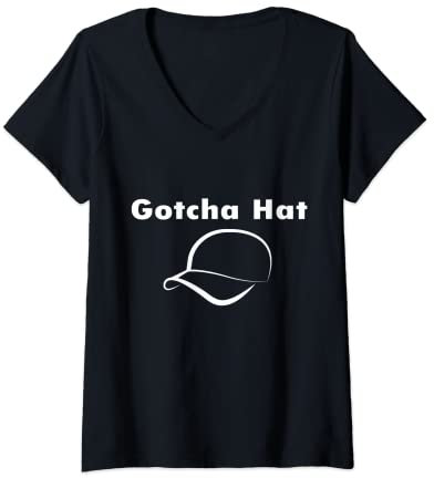 Damen Lustige Gotcha Hat Boxing Cap Gotcha Hat T-Shirt mit V-Ausschnitt