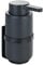 WENKO Woya,Dispenser di sapone da parete ricaricabile, in ceramica, per fino a 250 ml, sapone liquido, detersivo per piatti o disinfettante, Ø 6.8x13 cm, colore: Nero