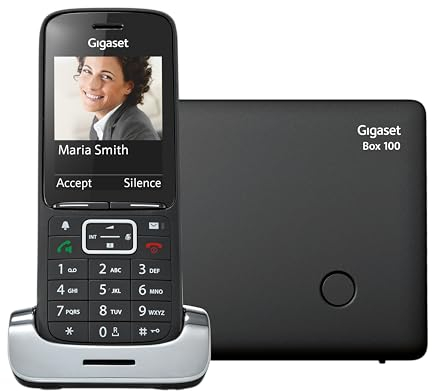 Gigaset Premium 300 - Teléfono inalámbrico DECT - Pantalla TFT en Color - Agenda con 500 contactos - Sincronización de Datos vía USB, Pantalla a Color Voz - Negro