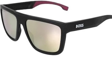 BOSS HUGO 1451/S Brille, Matte Black Burgundy, 59 für Herren, Matte Black Burgundy