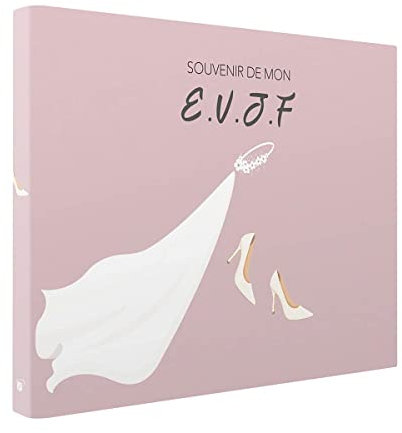 Album Photo Traditionnel EVJF 50 Photos 10x15 cm Rose, Compatible 11,5x15 cm 50 pages Taille : 21x14.8 cm - Fabriqué en France