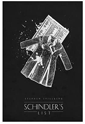 KOURT Schindler's List Poster Klassisches Filmposter Leinwand Schlafzimmer Dekor Sport Landschaft Büro Zimmer Dekor Geschenk Rahmen: 40 x 60 cm