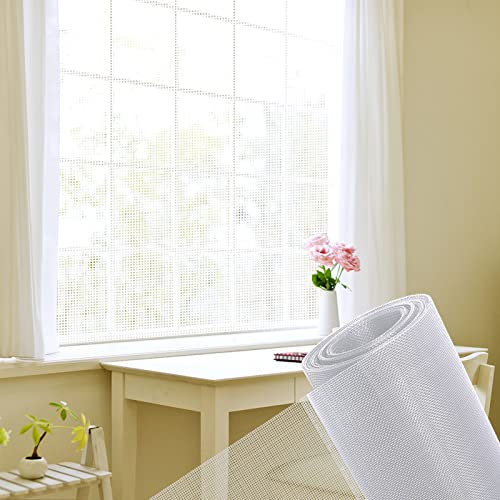 Zanzariera Fibra di Vetro 150x350cm, Rete per Zanzariere Rotolo Rete Fine Ricambio Zanzariera a Rullo Verticale Zanzariere per Porte e Finestre, Bianco