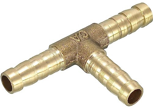 Raccord de tuyau cannelé en laiton 6 mm T 3 voies pour air, eau, carburant, gaz