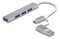 DeLOCK USB-Hub 4 Port Slim USB Hub mit USB Type-C oder USB Typ-A