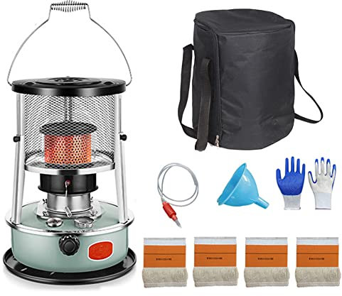 Samnuerly Tragbarer Kerosin-Heizofen, 4,5 l Camping-Ölheizungen, 9000 BTU-Gasherd, 360°-Rundumheizung, 15-20㎡ Heizbereich, Brenner-Paraffin-Heizung für drinnen und draußen, Terrasse, Deck, Zuhause