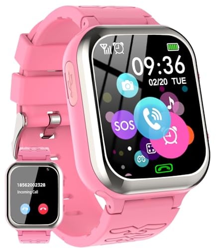 kaacly Kids Smart Watch for Boys Girls - Phone Call SOS Music Video Cameras Step Counter Alarm, Smart Watch for Kids Birthday Gifts 4+