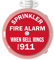 Warnschild für Sprinkler, 17,8 cm, rund, Sprinkler Fire Alarm When Bell Rings Dial 2,313.9 cm – Universal Fit für Feueralarmglocken 15,2 cm bis 25,4 cm – lässt sich einfach an vorhandenen
