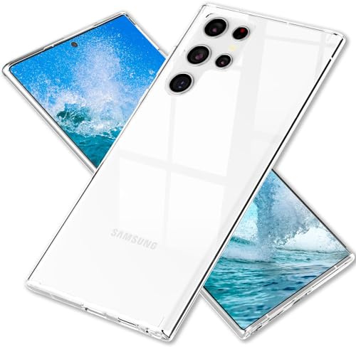 NALIA Transparente Hülle für Samsung Galaxy S24 Ultra - Harte Rückseite | Vergilbungsschutz, UV-stabiler Kunststoff, Überstehende Kante schützt das Display, Tasten mit Staubschutz