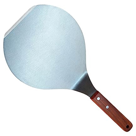 PRETYZOOM Pala Para Pizza y Pastel Raspador De Acero Inoxidable Mango De Madera Fácil De Usar Limpiar y Almacenar