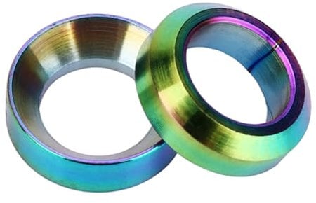 Odorkle Bicycle Brake Caliper Gaskets, 4Pcs Brake Caliper Fixed Bolts Gasket Spacer for Mountain Bicycle (Colorful