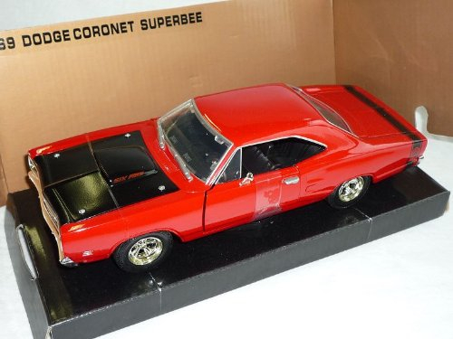 MOTORMAX Dodge Coronet Superbee 1969 Rot Coupe 1/24 Modellauto Modell Auto