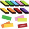 108 Stück Magnetetiketten beschreibbar, 75x25 mm Magnetstreifen beschreibbar bunt, Abwischbare Magnetschilder, Magnet Etiketten für Whiteboards, Kühlschränke, Magnettafeln