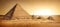 adrium Acryl-Bild 150 x 70 cm: Ägyptische Pyramiden im Sand (87541426)