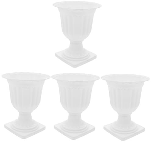 KITANDOVE 4stücke Detachable Planter Romantischer Kunststoff Blumentopf Für Sukkulenten Dekorativ Und Leicht Für Balkon Garten Und Eingangsbereich Vintage-Design Und Wiederverwendbar