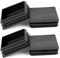 OSDUE Square Plastic End Caps, 4PCS 50 * 50mm Black Plastic Plug, Non-Slip Furniture Feet Pads, Table Foot Cover Caps Floor Protectors for Bed Chair Sofa Table Shelf（1.97” x 1.97”）
