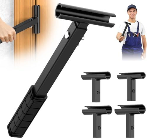 YogePote Heavy Duty Door Hinge Adjustment Tool, Door Hinge Gap Adjustment Wrench Kit, Multi-Size Door Hinge Repair Tool, Adjustable Hinge Knuckle Bender for Commercial & Home Hinges Wrench (Black-1pc)