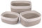 Yimomoyi Set of 3 Woven Storage Baskets, Cotton Rope Basket Woven Storage Baskets White Rope Desktop Bins Organizer Bathroom Storage Basket for Cupboard Nursery Decor