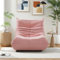 FOERPL Lazy Sofa für Erwachsene, individuelles Sofa, Bodensofa, faul, weicher Stoff aus Lammwolle, Lesesessel, bequem, 1-Sitzer, Rosa, 71 x 71 cm, Modern