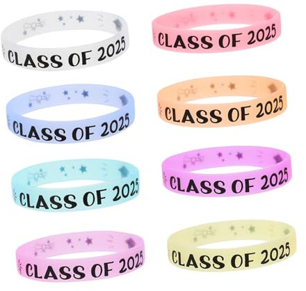 FUNNETOYU 8stücke Leuchtende Silikon-armbänder Für Abschlussfeier Schüler Und Lehrer- Bequem Und Stilvoll Für Graduierungsfeiern Und Team-events